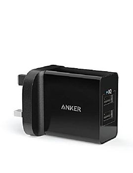 ANKER 2-PORT USB CHARGER 24W 4.8A - BLACK (A2021K11)
