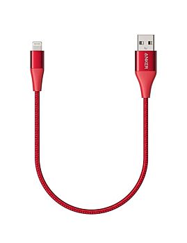 Anker 0.3M Powerline+ II With Lightning Cable - Red (a8451h91)