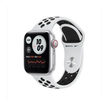 Apple Watch SE Nike GPS + Cellular 40mm Silver Aluminium Case With Pure Platinum/Black Nike Sport Band (MYYW2)