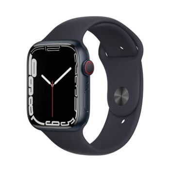 Apple Watch Series 7 45mm GPS + Cellular - Midnight Aluminum Case With Midnight Sport Band (MKJP3)