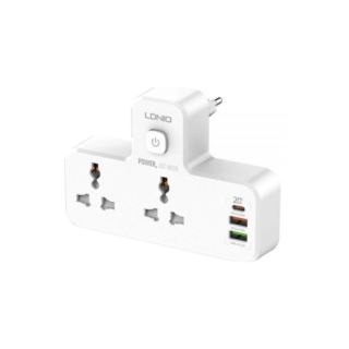 LDNIO 2 Outlets PD and QC3.0 1 USB-C and 2 USB-A